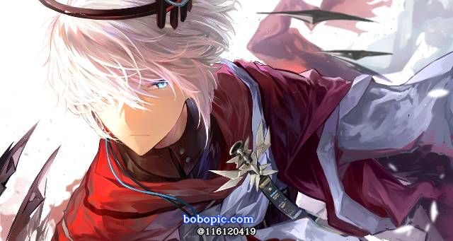 一张明日方舟,银发,送葬人绘画图片