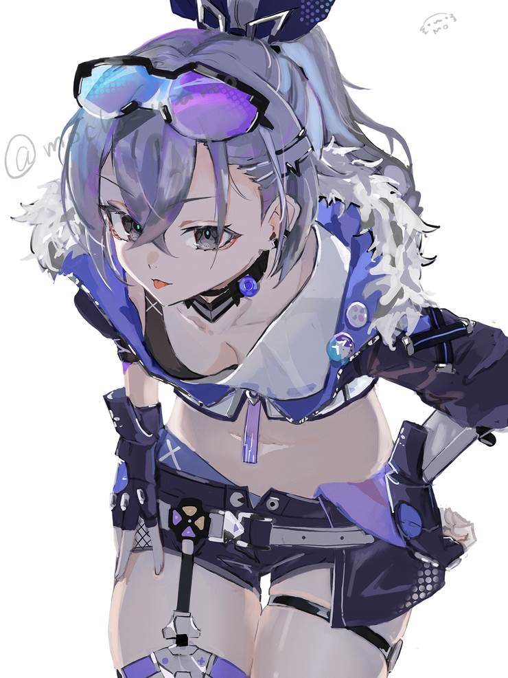 Honkai: Star Rail, 星核猎手, 银狼（星穹铁道）, 崩坏：星穹铁道1000收藏, leaning forward, 胸部走光, 绝对空域