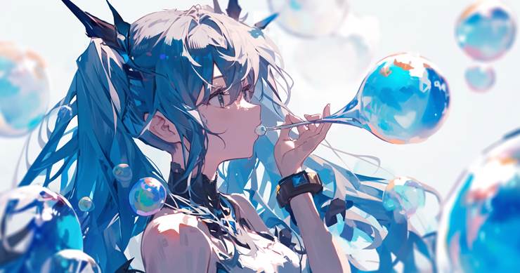 肥皂泡,初音未来图片