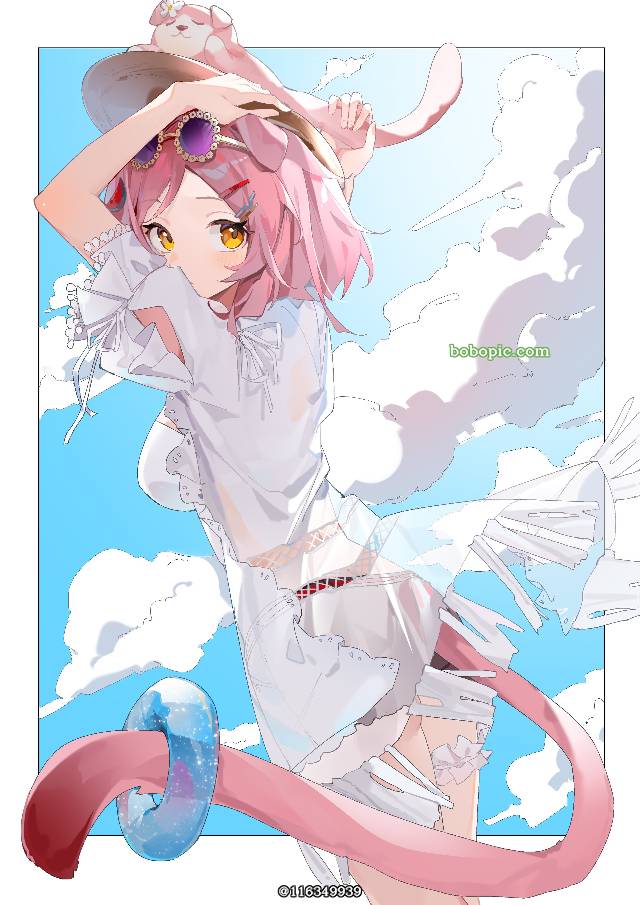 一张小女孩,明日方舟,兽耳,澄闪绘画图片
