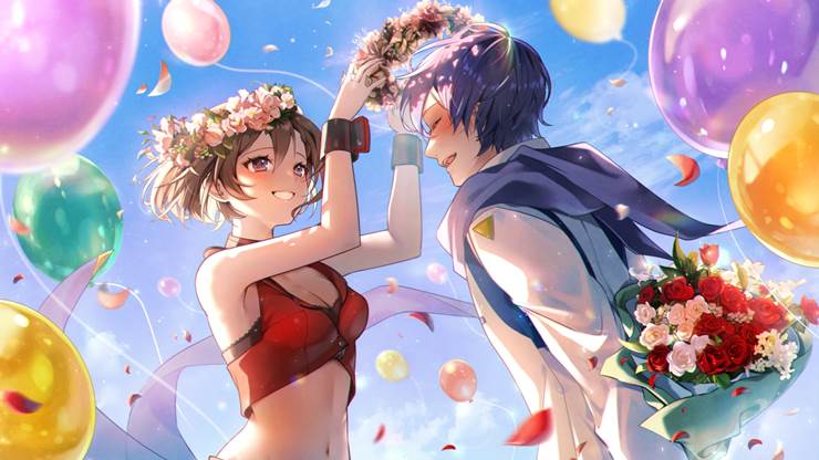 一张凯特,MEIKO,花冠,Vocaloid绘画图片