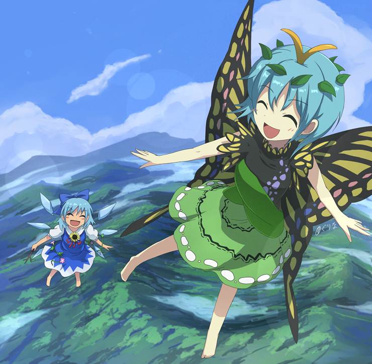 Eternity Larva, Tanned Cirno, Chirno, Touhou: Hidden Star in Four Seasons, Touhou, Touhou Project