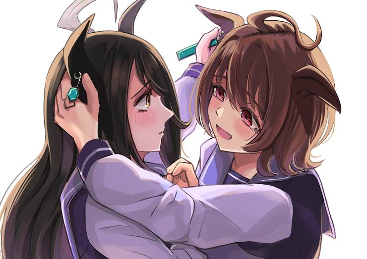Uma Musume Pretty Derby, horse girl, Agnes Tachyon (Uma Musume), Manhattan Cafe (Uma Musume)