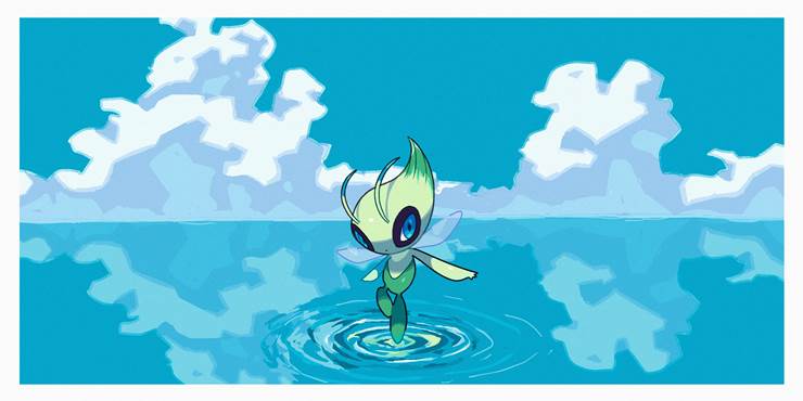 精灵宝可梦, 时拉比, ripples, reflection pool, Pokémon 1000+ bookmarks