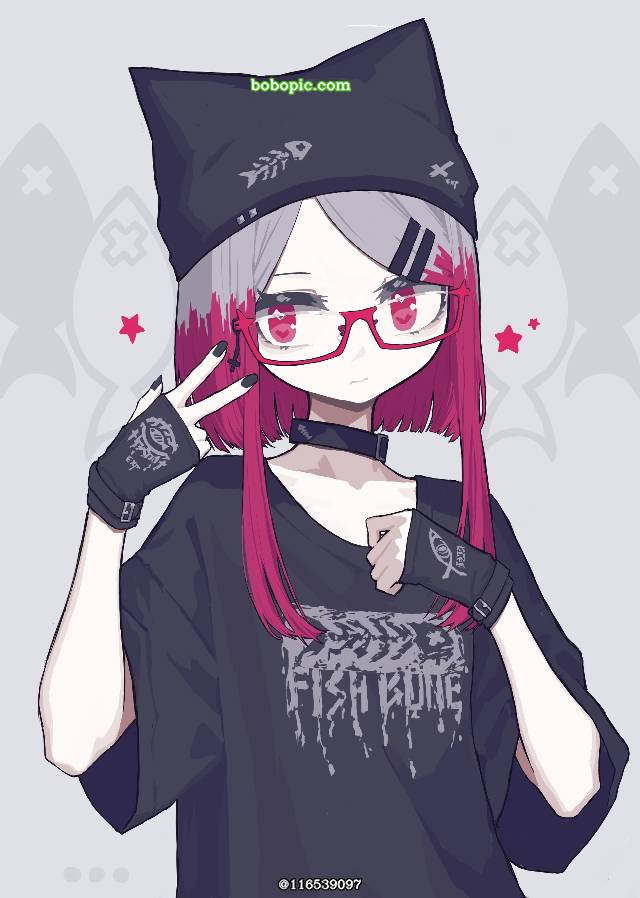 一张眼镜,小女孩,我家孩子绘画图片