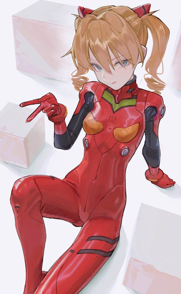 惣流·明日香·兰格雷, 新世纪福音战士, 双马尾, plugsuit