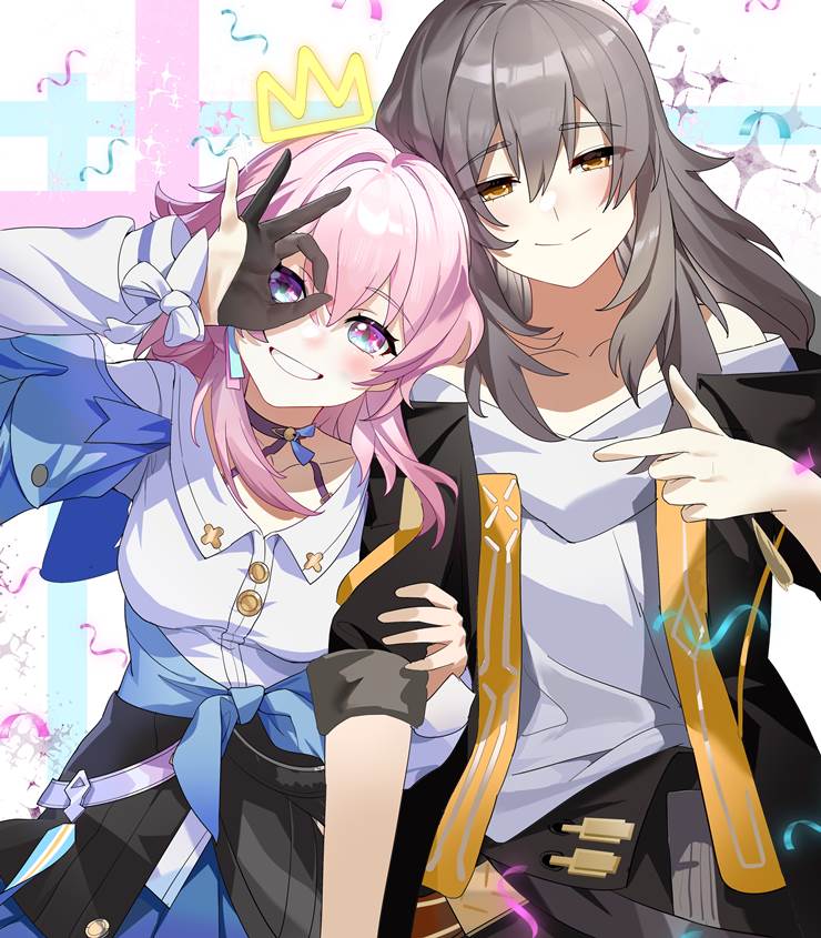崩坏：星穹铁道, 三月七, Trailblazer, doujin, Stelle/March 7th, 崩坏：星穹铁道1000收藏, yuri