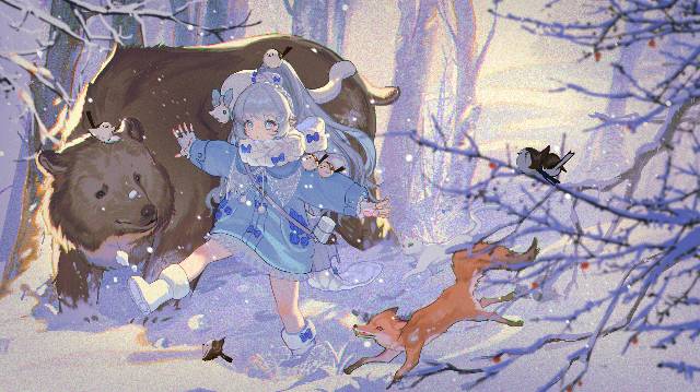 一张少女,风景,小女孩绘画图片