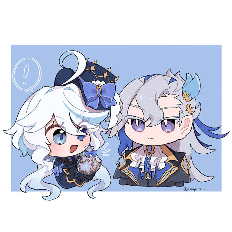 Genshin Impact, Neuvillette/Furina, 那维莱特, 芙宁娜, 原神100收藏