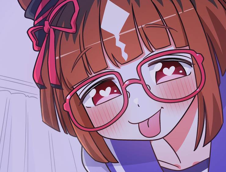 Transcend (Uma Musume), 马娘, 赛马娘Pretty Derby, 眼睛爱心, tongue out