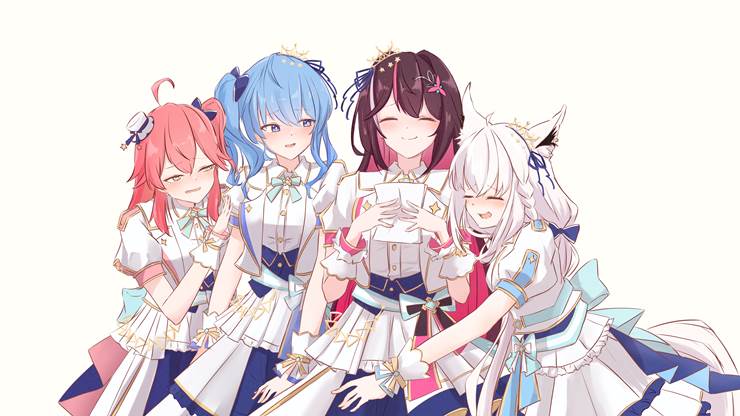 Hoshimachi Suisei fanart, Suisei Hoshimachi, 樱巫女, Hololive, 白上吹雪同人, 白上吹雪