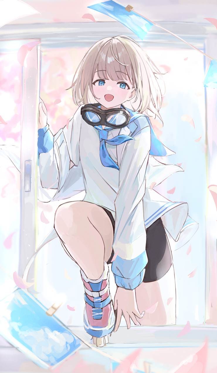 Asahi Serizawa, The Idolmaster: Shiny Colors, Spats-Master, inline skates, goggles