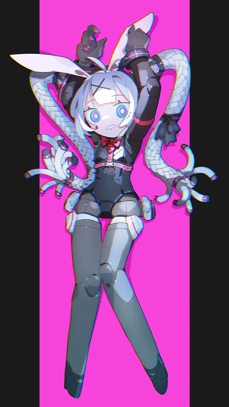 robogirl, mecha girl, hatsune miku, Rabbit hole