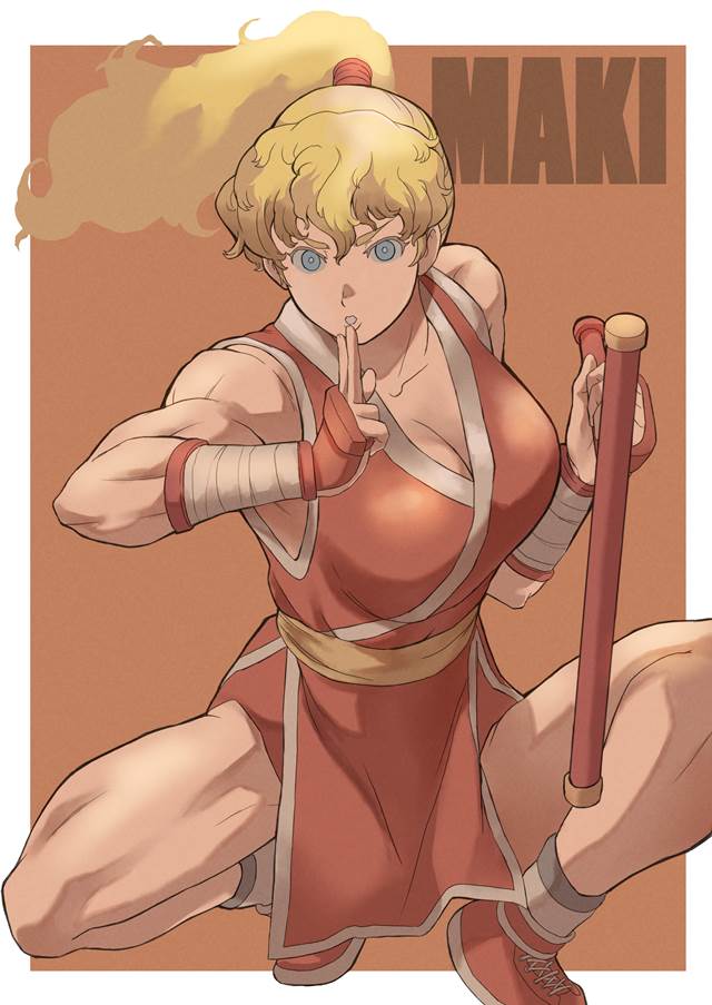 游戏《快打旋风2》的主角源柳斋真希Pixiv高清美图