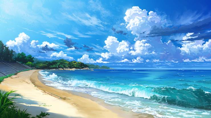 海|P站画师乌的积雨云插画图片