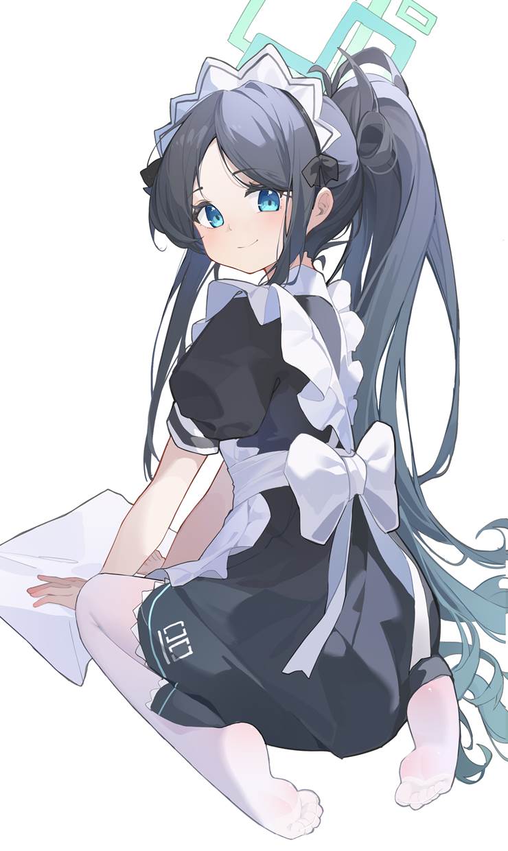 Alice Tendou, Alice Tendou (maid), White silk pantyhose, loli, 着袜足底, 碧蓝档案