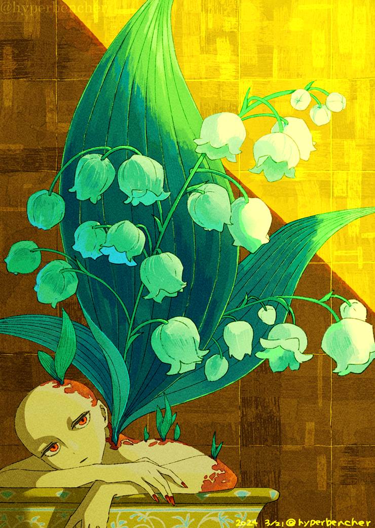 咲く|pixiv画师银鲛的和风插画图片