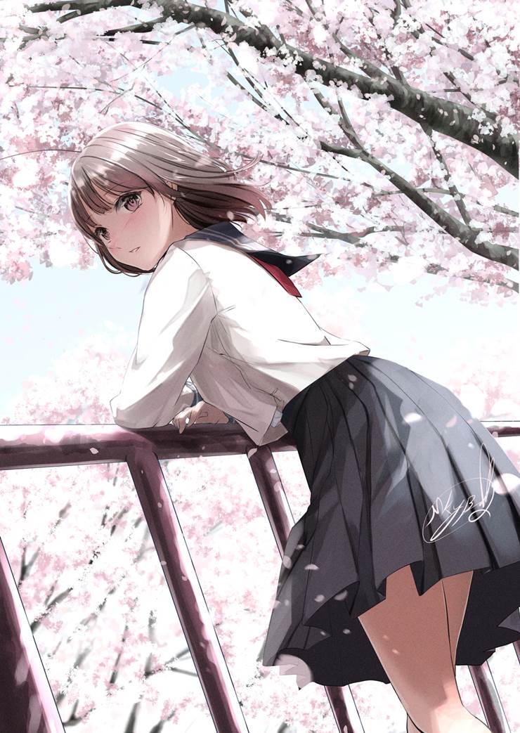 原创, 女孩子, 樱, spring, 水手服, 女高中生, 原创1000users加入书籤, Spring Uniform Festival 2024