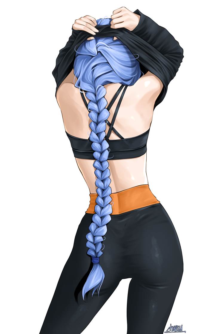 back|pixiv画师Chaesu的臀部插画图片