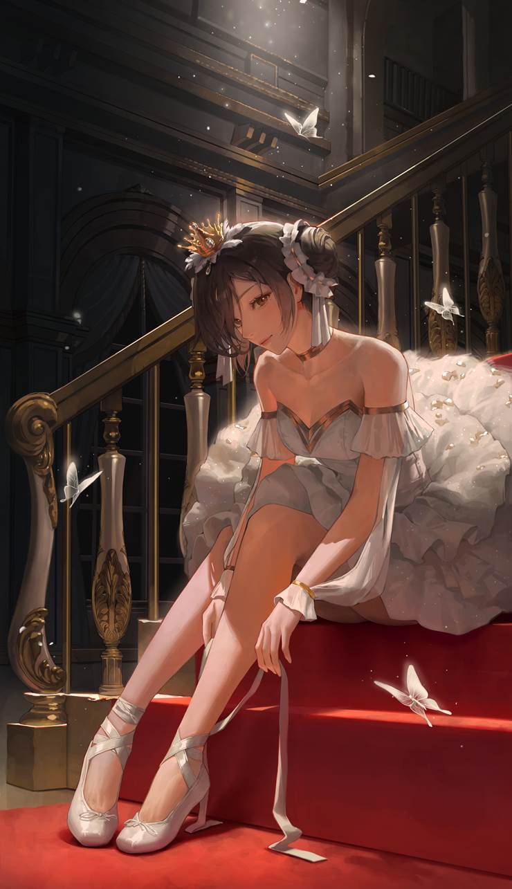 女孩子, 原创, 原创, 插画, ballet dancer, young girl, 芭蕾舞者, 芭蕾, 原创1000users加入书籤, 蝴蝶很可爱