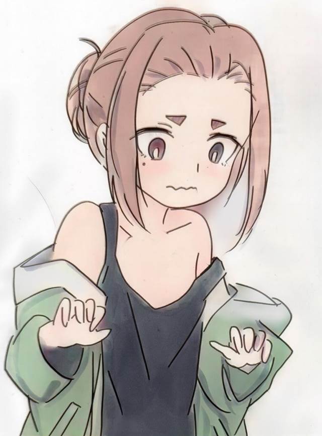 good morning sketch, copic马克笔, 茶发, 幼儿化