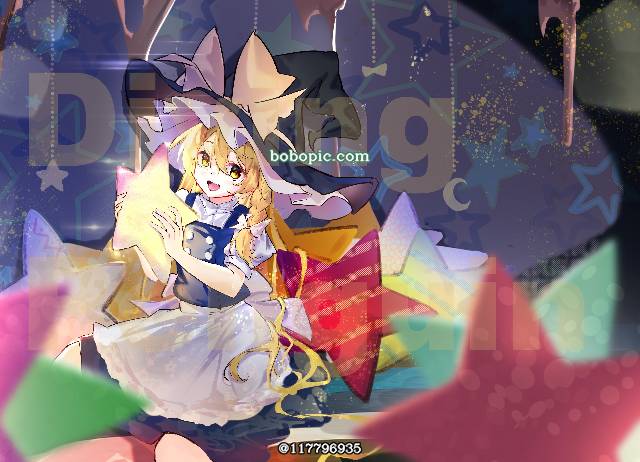 一张东方Project,雾雨魔理沙绘画图片