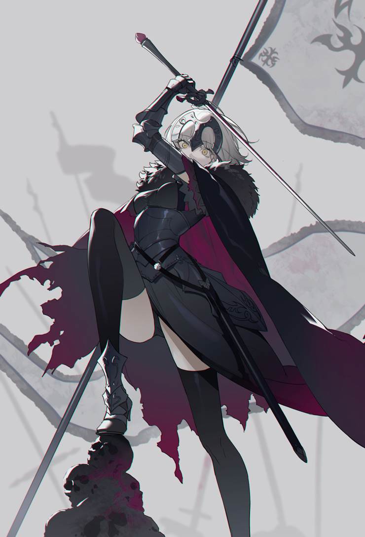 「Fate/GrandOrder」|P站画师OZ的黑贞德插画图片