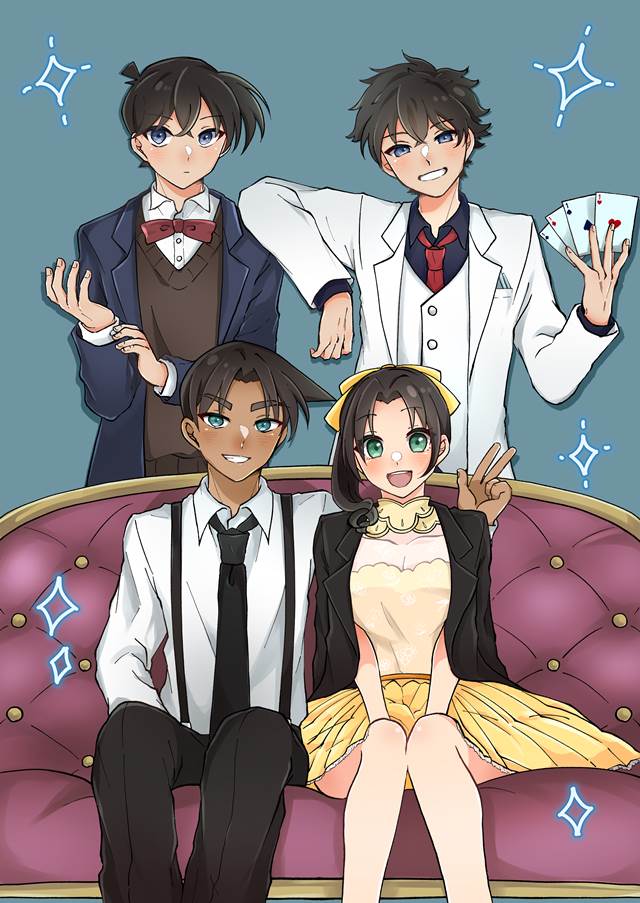 Kaitou Kid, Kaito Kuroba, 远山和叶, hattori heiji, Shinichi Kudo, 百万美元的五棱星, 名侦探柯南