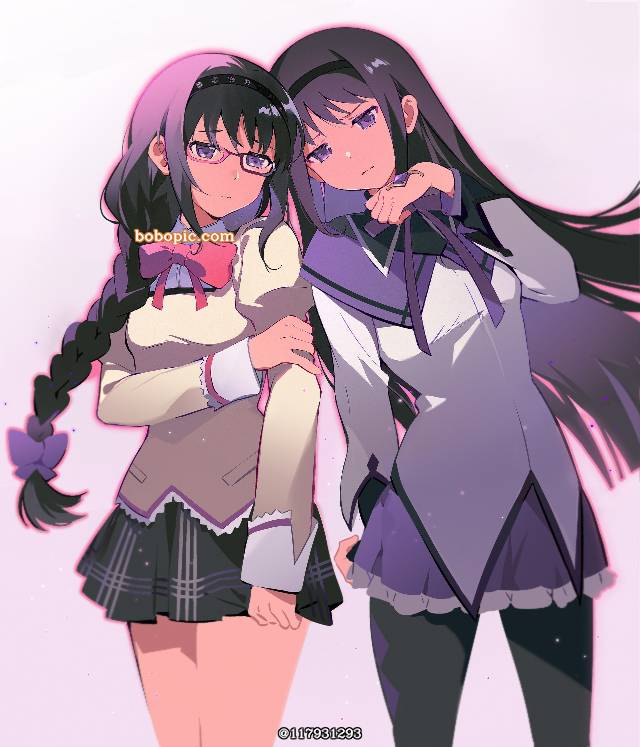 一张魔法少女小圆,晓美焰,美少女绘画图片