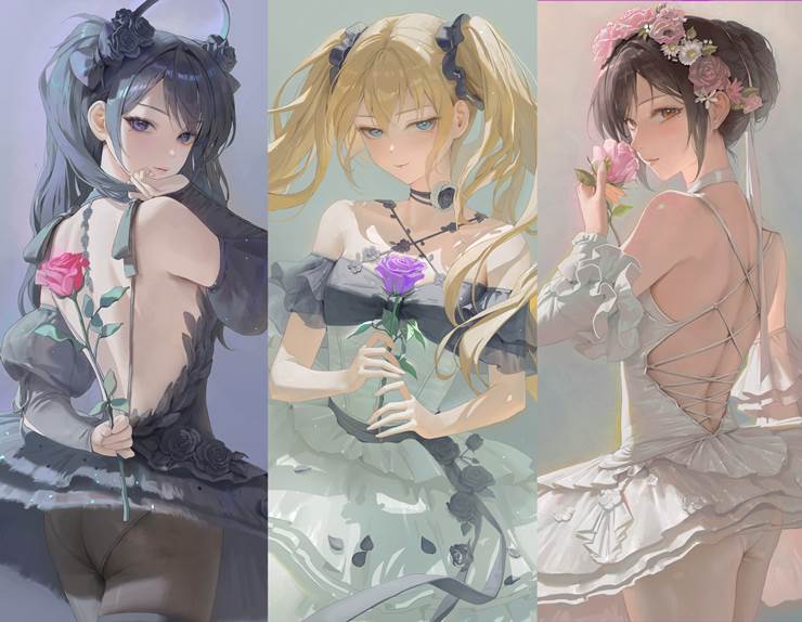 好漂亮的芭蕾舞者绘画哦_P站画师BANGSOM作品集精选_ID7985884