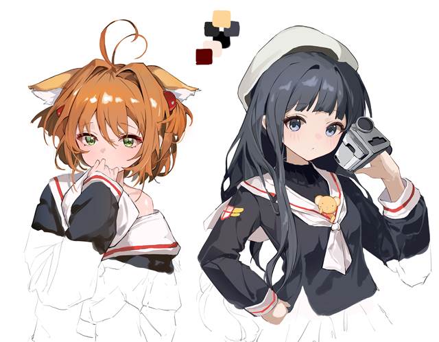 木之本樱, 魔卡少女樱, Tomoyo Daidoji, 可爱, avatar, 请不要给二次创作作品加上原创标签