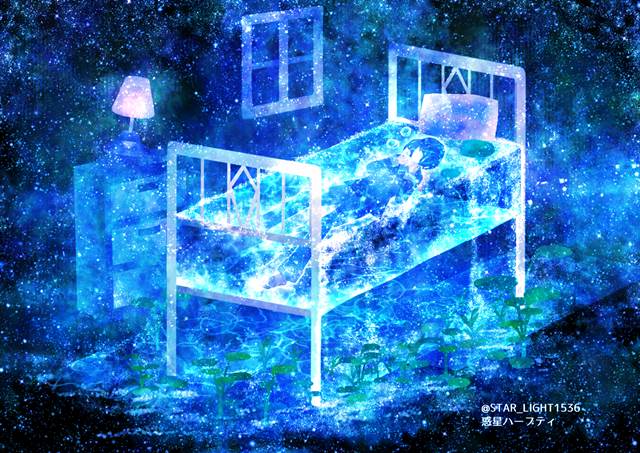 插画, 原创, bed, water surface