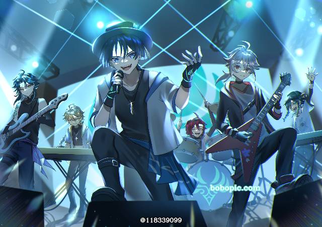 Genshin Impact, Kaedehara Kazuha, Shikanoin Heizou, wanderer, Xiao, Aether (Genshin Impact), 温迪, 原神100收藏