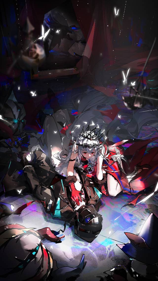 一张博士,鲸博,斯卡蒂,明日方舟绘画图片