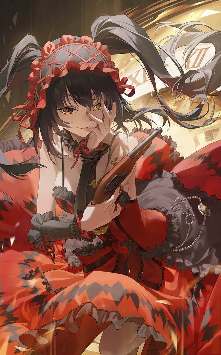 约会大作战, Kurumi Tokisaki, kurumi, 时崎狂三, 异色瞳, 双马尾, Date A Live 1000+ bookmarks, cool beauty