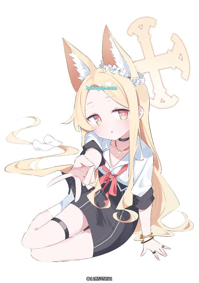 一张百合园圣亚,蔚蓝档案,绮良,夜樱绮良,交换服装,琪拉拉绘画图片