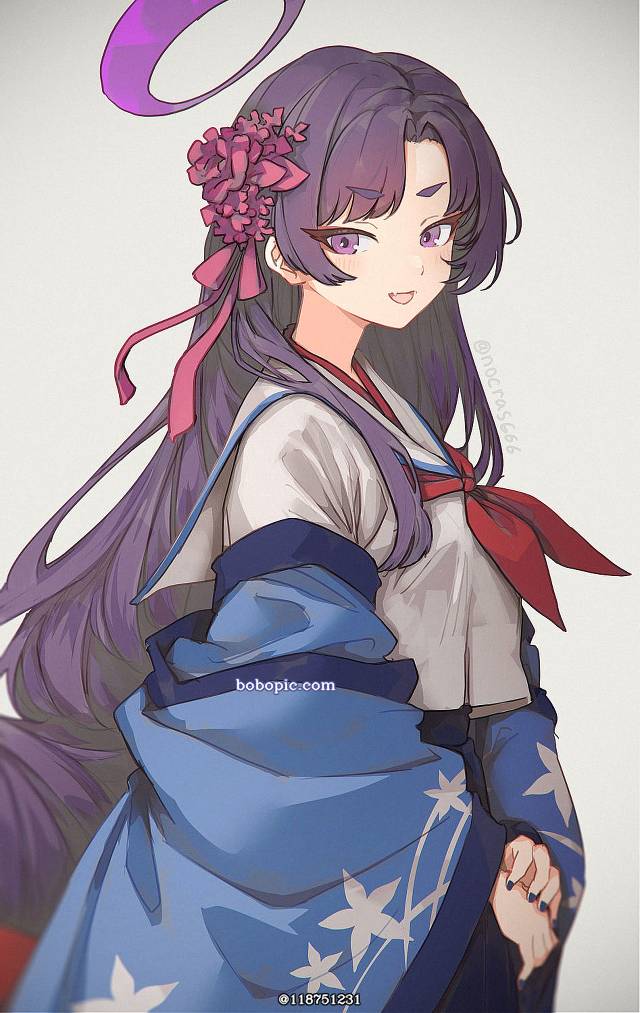 一张蔚蓝档案,勘解由小路由加莉,小女孩绘画图片