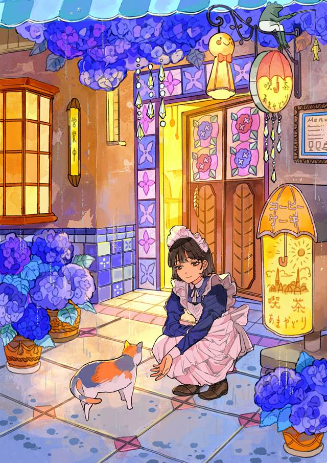 好家伙是日系和风女仆少女壁纸美图