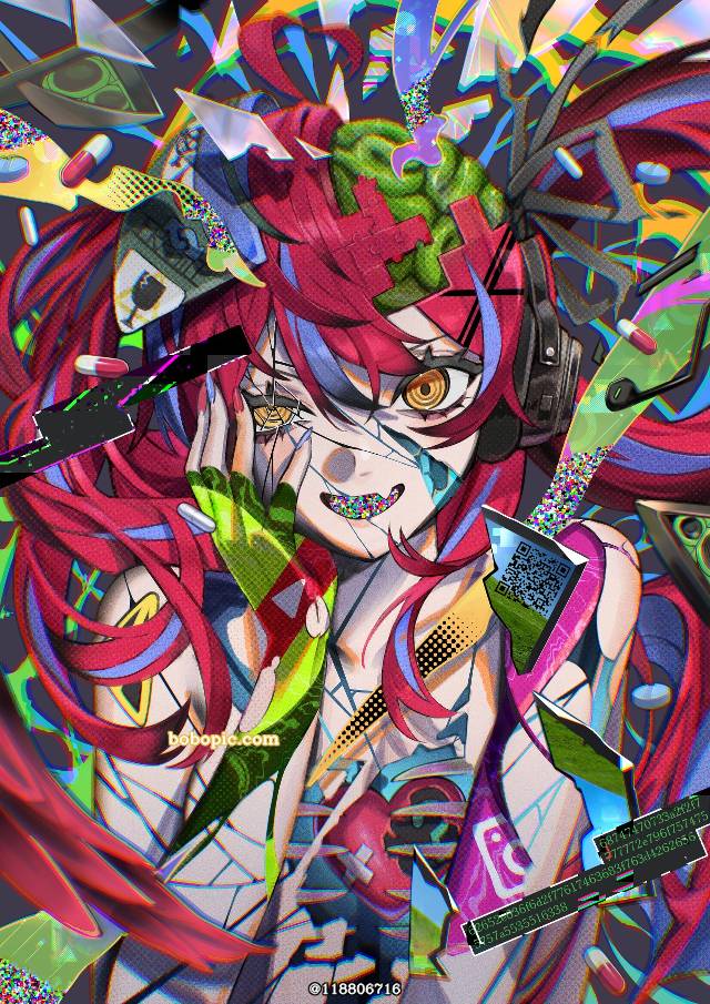 一张小女孩绘画图片