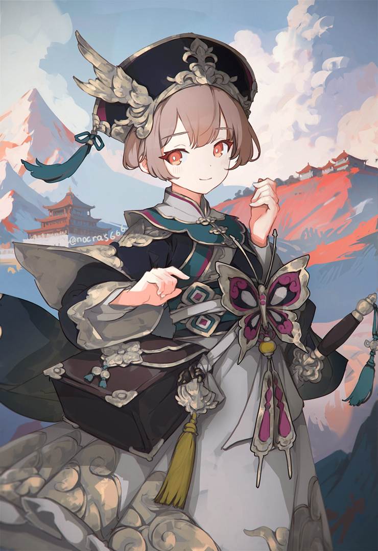 一张小女孩绘画图片