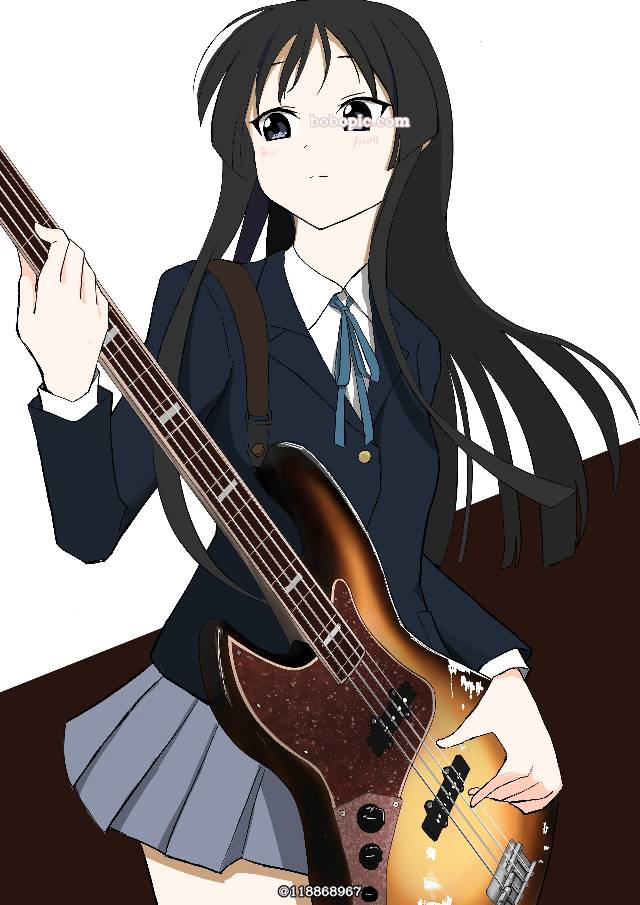 乐器, uniform, 轻音少女, 女孩子, mio akiyama