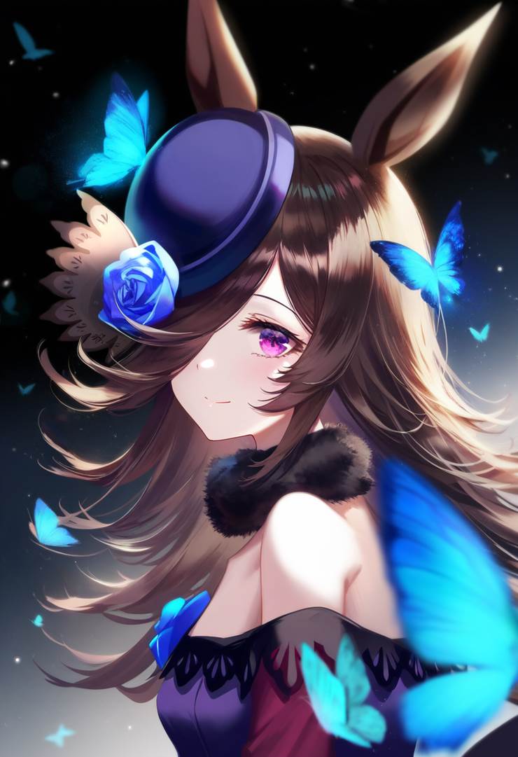 Uma Musume Pretty Derby, horse girl, Rice Shower, girl, aI-generated illustration, doujin