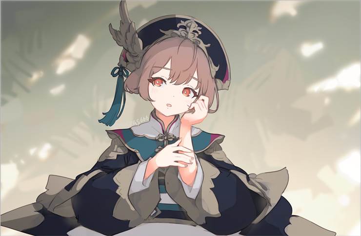 一张小女孩,风景,奇幻绘画图片