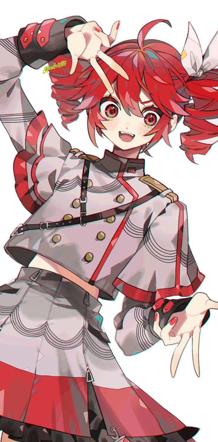 Teto Kasane SV, 重音Teto, peace sign, belly glimpse