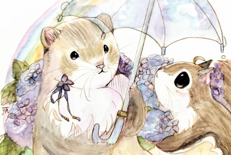 绣球花,手绘图片