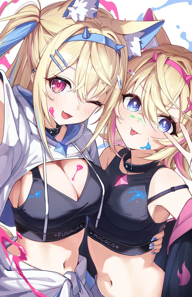 Mococo Abyssgard, Fuwawa Abyssgard, 虚拟主播, Hololive 英语, 双胞胎, Virtual YouTuber 1000+ bookmarks