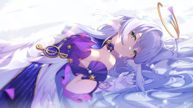 一张侧卧,冬天,知更鸟,小女孩,萝宾,崩坏：星穹铁道绘画图片