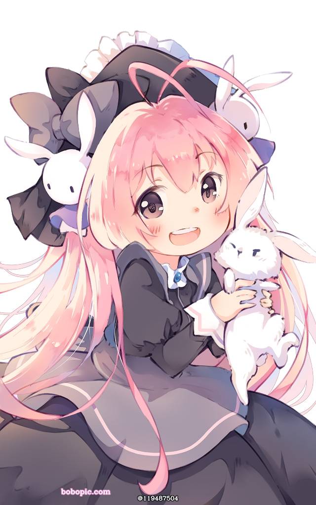 一张小女孩,紫亚,兔子,美纱,猫,少女绘画图片