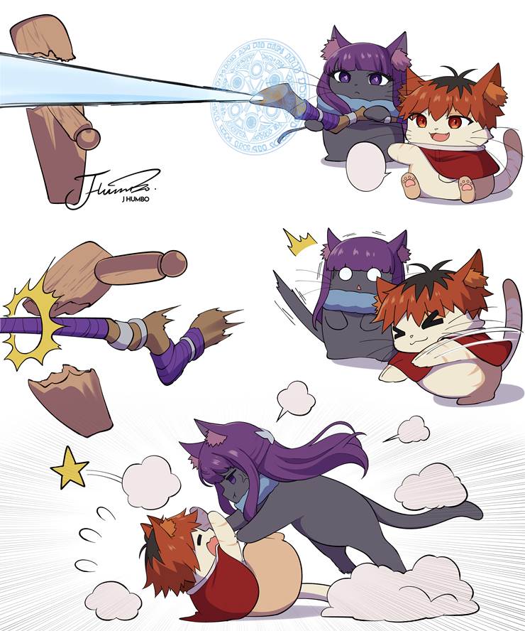Stark/Fern, Stark, 葬送的芙莉莲, transforming into a cat, cat