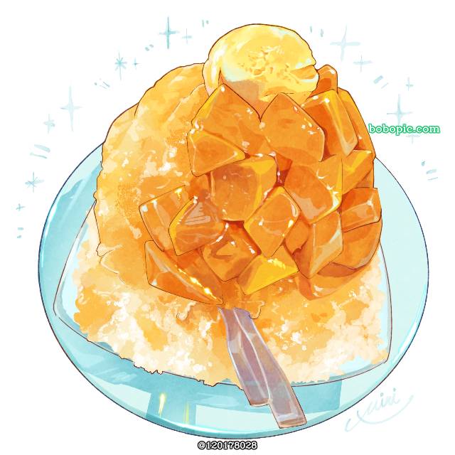 一张美食,食物插画绘画图片